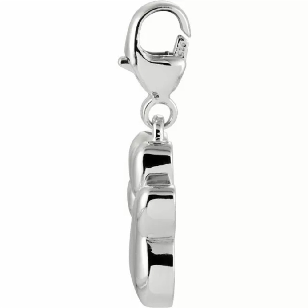 Sterling silver Paw Print Charm Lobster Clasp - Picture 2 of 2